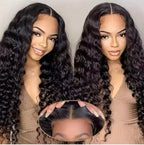 Human Hair m200 Density Transparent HD Lace Frontal Wigs  Loose Deep Wave Wigs