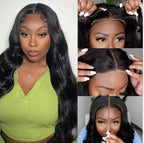 Ready To Go   HD Lace Front Wigs Glueless Put-on Go Body Wave Wig Blend Human Hair Transparent Lace Color