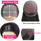 Human Hair m200 Density Transparent HD Lace Frontal Wigs  Loose Deep Wave Wigs